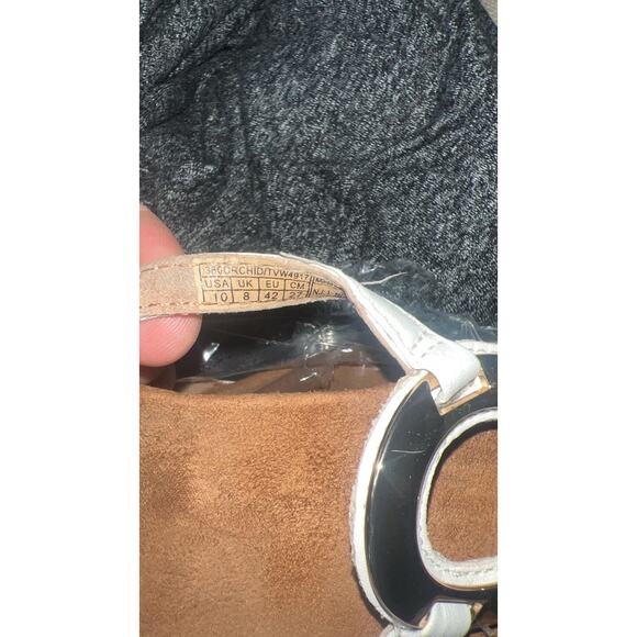 Vionic Park Orchid Sandals Womens Size 10 White Brown 380ORCHID TVW4917 - Picture 3 of 8